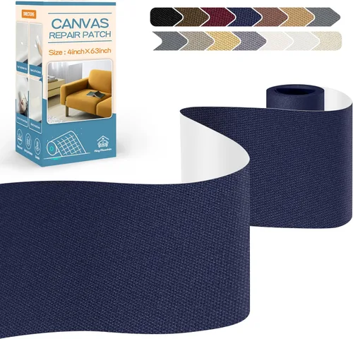 Vista 113 de KING MOUNTAIN Parche de reparación de lona de 9 x 11 pulgadas, 2 piezas, parche de tela impermeable autoadhesivo para sofás, tiendas de campaña