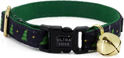 Vista 33 de Ultra Joys Collar de gato con campanas - Collar separable para gatitos y gatos - Seta pequeña Solo cuello de seta
