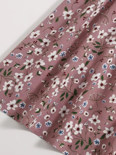 Vista 5 de Verdusa Vestido corto sin mangas con cuello en V y margaritas para mujer