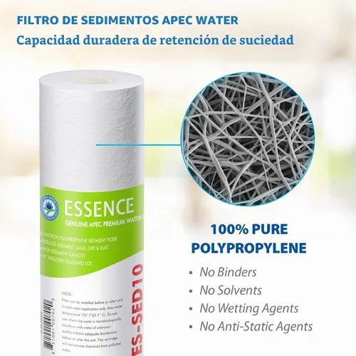 Vista 3 de APEC Water FI-ES-SED10 Filtro de reemplazo de sedimentos, 5 micras, etapa 1