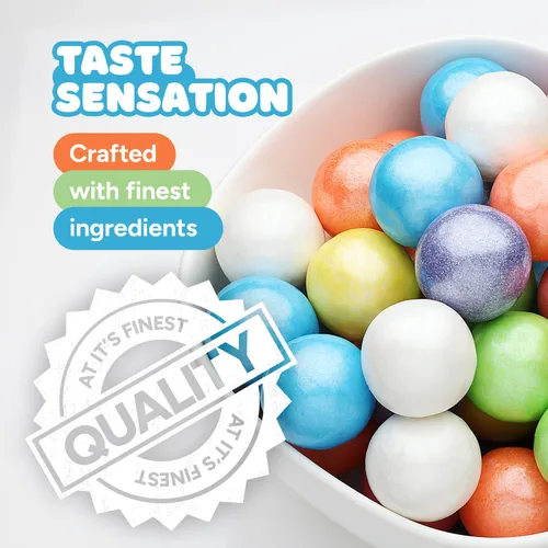 Vista 8 de Bolas de chicle para máquina de chicles – Shimmer Spring Mix bolas de goma grandes de 1 pulgada – Goma de mascar con sabor a fruta surtido