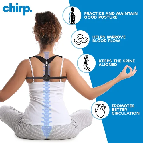 Vista 2 de Chirp Corrector de postura superior de la espalda, corrector de postura fácil de usar para hombres y mujeres, soporte de espalda y hombro