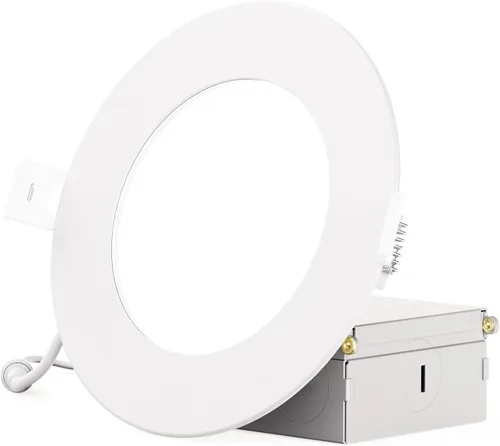 Vista 21 de INFIBRITE 4 pulgadas 3CCT seleccionable 9W 750LM Kit de luz de techo LED delgado, regulable, clasificación húmeda