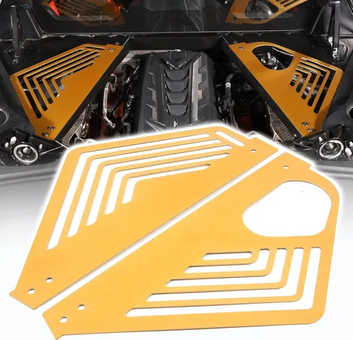 Vista 9 de Cubierta de panel de bahía de motor compatible con Chevrolet Corvette C8 2020-2023, cubiertas traseras de aleación de aluminio para motor izquierda