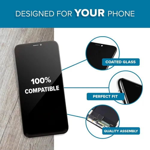 Vista 3 de Reemplazo de pantalla LCD compatible con iPhone 11 Pro de 5.8 pulgadas (modelo A2160, A2217, A2215) Pantalla táctil 3D Kit de reparación de marco