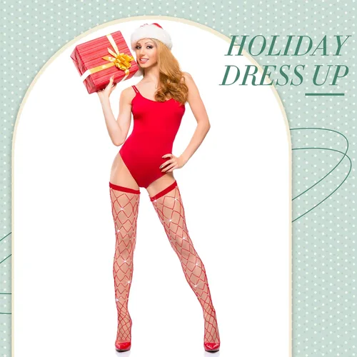 Vista 2 de Vicenpal 3 piezas medias altas de red para mujer, medias elásticas con diamantes de imitación, medias de red de pez, medias