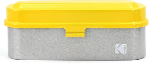 Vista 2 de KODAK Funda de película – para 5 rollos de películas de 1.378 in – Caja compacta de acero retro para clasificar y proteger los rollos de película