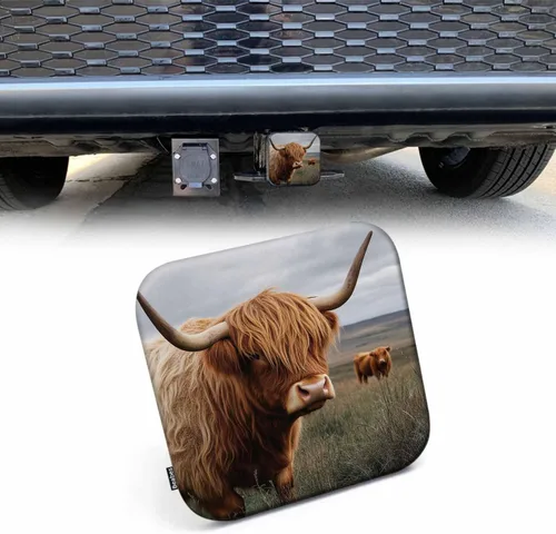 Vista 17 de Cubierta de enganche de remolque Beabes 2 pulgadas águila calva, cubierta de enchufe de remolque de águila calva estadounidense bandera de EE. UU.