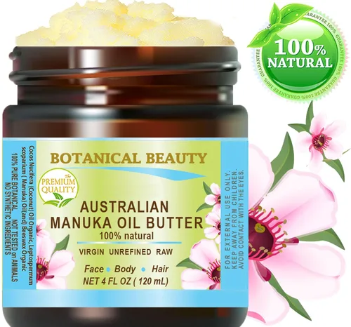 Vista 2 de MANUKA MANUKA MANUKA VIRGEN CRUDA Australiana SIN REFINAR para la cara, el cuerpo, el cabello. Piel seca, manos agrietadas con manteca de cacao
