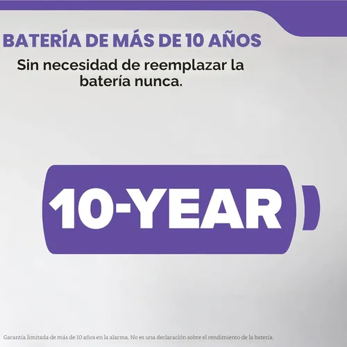 Vista 2 de Kidde Detector de humo y monóxido de carbono, funciona con batería de 10 años, indicadores de luz de advertencia LED, 30CUD10