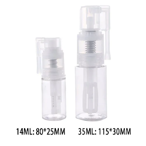 Vista 2 de Botella de spray de polvo vacía de cosméticos de viaje, botella de peluquería de fibra recargable para el cabello, olla caja de crema, herramienta
