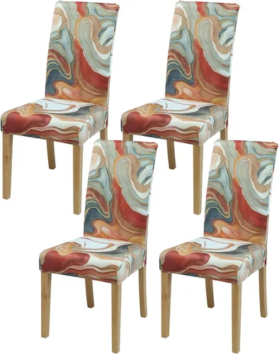 Vista 36 de BIETYONE - Fundas para sillas de comedor, juego de 2 fundas para sillas de comedor o cocina, lavables, protectoras, para sillas Parsons