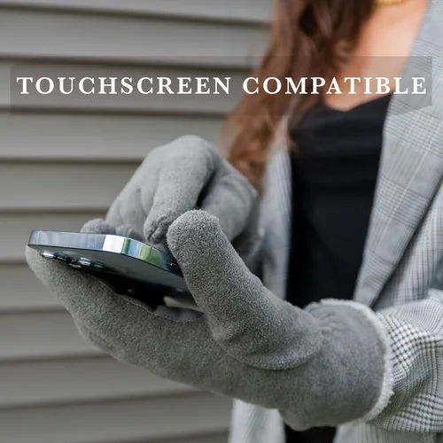 Vista 4 de isotoner womens Stretch Fleece Gloves With Microluxe Lining and Smart Touch TechnologyCold Weather Gloves