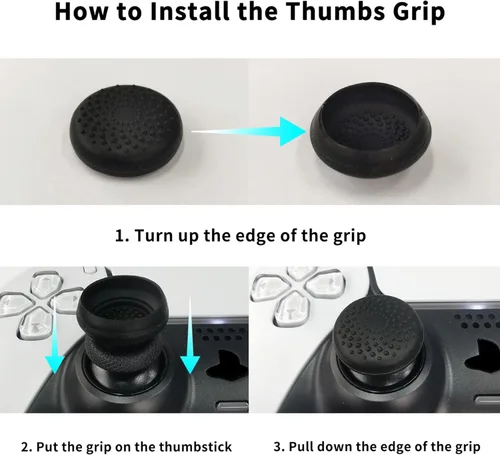 Vista 4 de eXtremeRate PlayVital 3D Studded Edition - Funda de silicona antideslizante para controlador PS5 protector de goma suave para mando inalámbrico PS5