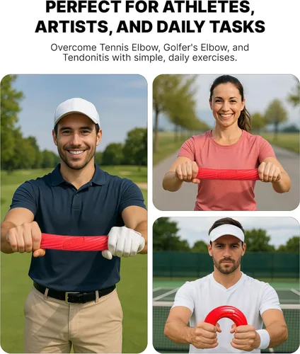 Vista 6 de DMoose Fitness Flex Resistance Bar for Physical Therapy - Non-Slip Odorless Material, Exercise Bar for Tennis & Golfers Elbow Tendonitis Relief