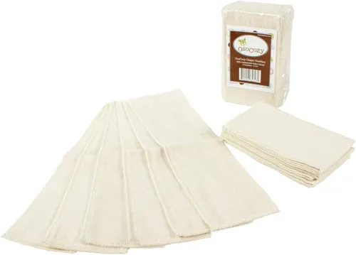 Vista 6 de OsoCozy Dobladores de pañales de tela de gasa, 100% algodón tejido de gasa, 4 x 12 pulgadas, 6 capas sedientas de grosor. Añade absorción adicional