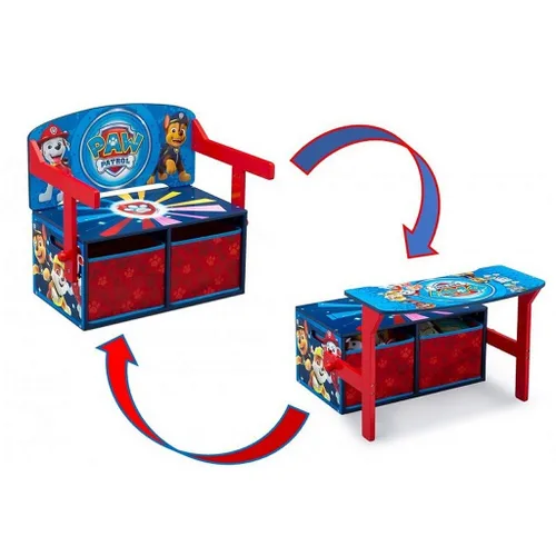 Delta Children Banco de actividades convertible para niños, certificado Greenguard Gold, Nick Jr. PAW Patrol