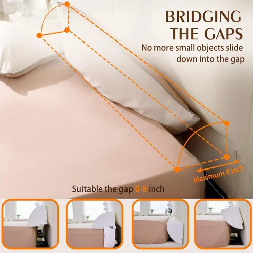 Vista 2 de Almohada de cuña de cama para cabecero, colchón de cama, relleno de huecos, espuma viscoelástica, para cerrar el espacio entre la pared del cabecero