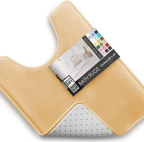 Vista 99 de Clara Clark tapete para baño, regadera o tina, de gomaespuma, negro, antiderrapante