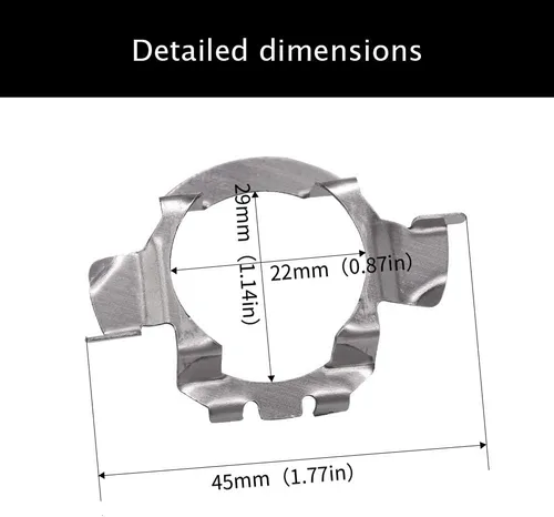Vista 4 de H7 - Adaptador de bombilla LED para Jetta Mercedes-Benz Audi BMW E85 X5 Nuevo Bora Sagitar 2