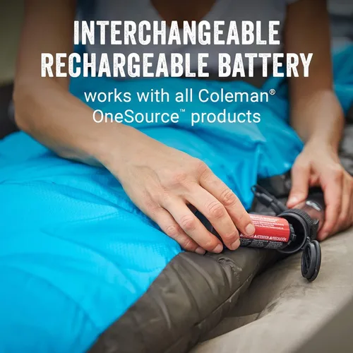 Vista 2 de Coleman OneSource - Saco de dormir térmico para mamá y batería recargable, 4 ajustes de calor ajustables que duran hasta 4 horas, saco de dormir