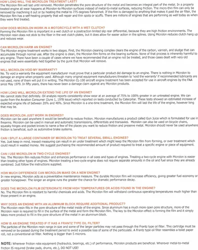 Vista 3 de Microlon Cl100 Kit de tratamiento de motor de alto rendimiento para motor de 4 cilindros