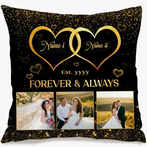 Vista 15 de Custom Pillow Case Printed with a Single Photo and Custom Text Creating a Stylish Decorative Cushion Suitable for Home use While Bringing Meaningful