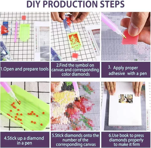 Vista 5 de AIBOERL Diamond Painting Kits for Adults, Owl 5D Diamond Art Kits, Full Drill DIY Crafts for Adults Home Wall Decor Gift Diamond Dots