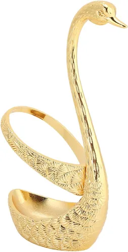 Vista 8 de Soporte de cubiertos en forma de cisne Cuchara de acero inoxidable Juego de cubiertos Estante de almacenamiento Decoración de almacenamiento