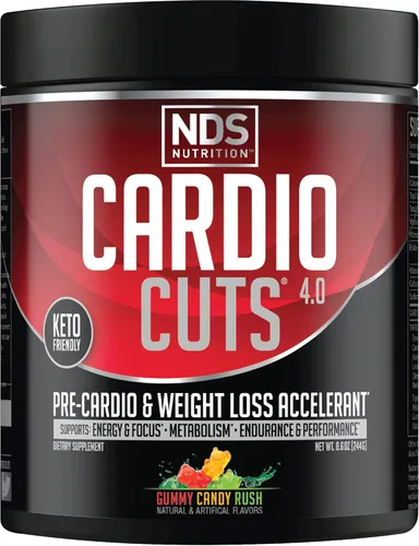 Vista 10 de Cardio Cuts NDS Nutrition 4.0 Suplemento de preentrenamiento – Pérdida de peso avanzada y fórmula precardiovascular con L-carnitina, CLA, MCTs