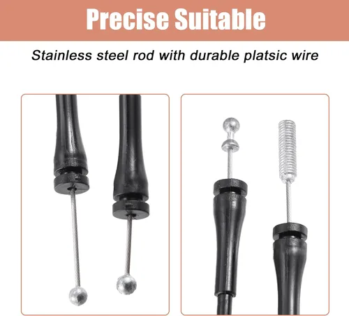 Vista 4 de X AUTOHAUX 2 unidades de cable de liberación de pestillo de puerta para Ford F150 Extended Cab 2004-2008 para Lincoln Mark LT 2006-2008