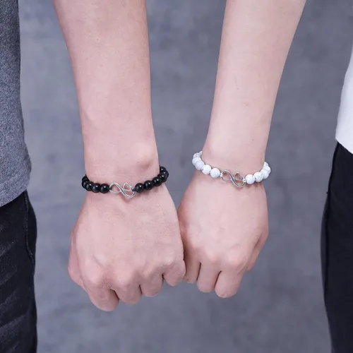Vista 2 de COAI Love Heart Infinity - Pulseras para parejas de piedras para él y ella