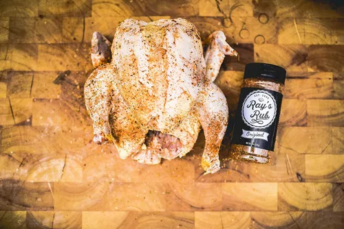 Vista 3 de Ray's Rub Original - Condimento multiusos gourmet (5.3 onzas) Rub seco Condimento para todo Condimento de cerdo Condimento de pollo