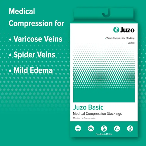 Vista 4 de Juzo Basic 4412ag 30-40mmhg Medias de compresión con punta cerrada en el muslo
