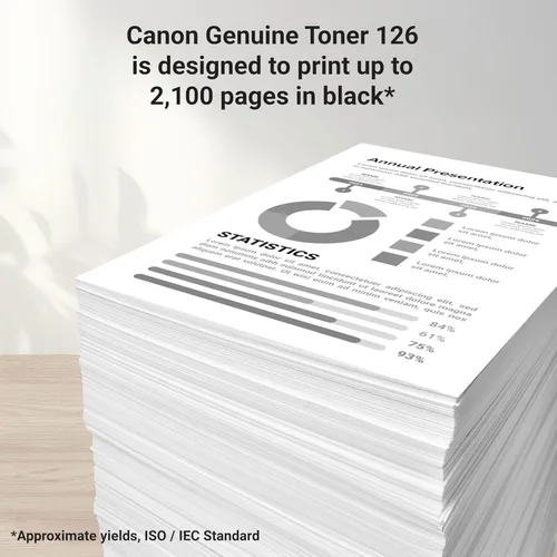 Vista 3 de Canon Cartucho de tóner negro 126 original compatible con LBP6200d, LBP6230dw