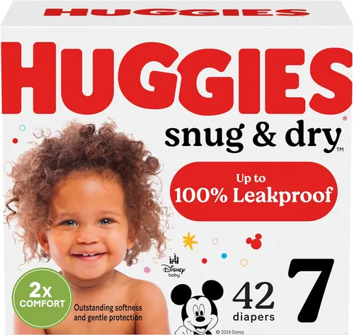 Vista 59 de Huggies Pañales de tamaño 4, pañales para bebé Snug & Dry, talla 4 (22-37 libras), 30 unidades, el embalaje puede variar