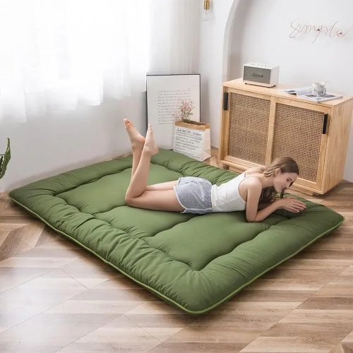 Vista 505 de Colchón futón japonés de piso gris constelación, de piso tatami, portátil, para acampar, para niños, sofá cama plegable enrollable con protector