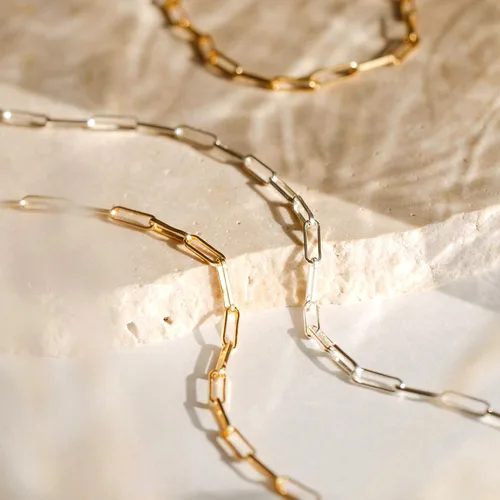 Vista 6 de CHESKY - Gargantilla de oro para mujer, chapado en plataoro de 14 quilates, gargantilla de cuentas satélite, delgada, de moda, collares de clip