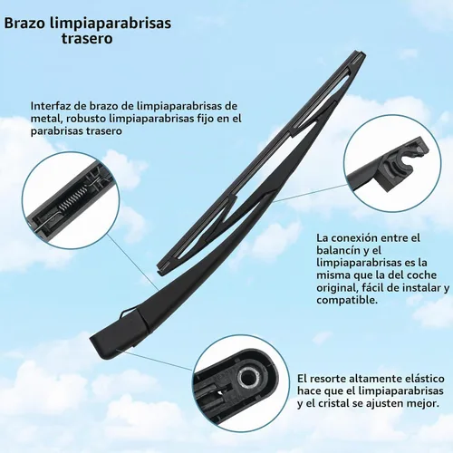 Vista 5 de Kits de limpiaparabrisas trasero para Kia Soul 2010-2019
