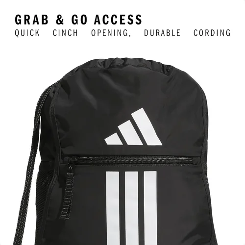 Vista 2 de adidas Alliance Sackpack - Mochila con cordón para deportes, bolsa de gimnasio pequeña