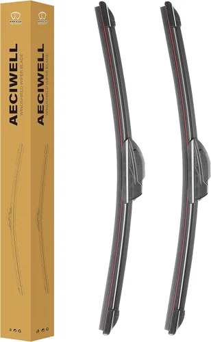 Vista 8 de Juego de limpiaparabrisas de 22"+20 pulgadas (lengüeta de pellizco, juego de 2) Repuesto de limpiaparabrisas para automóviles compatible con Ford