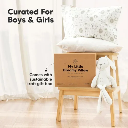 Vista 101 de KeaBabies - Almohada con funda para niños pequeños, almohada My Little Dreamy de 13 x 18 pulgadas (ABC Land)
