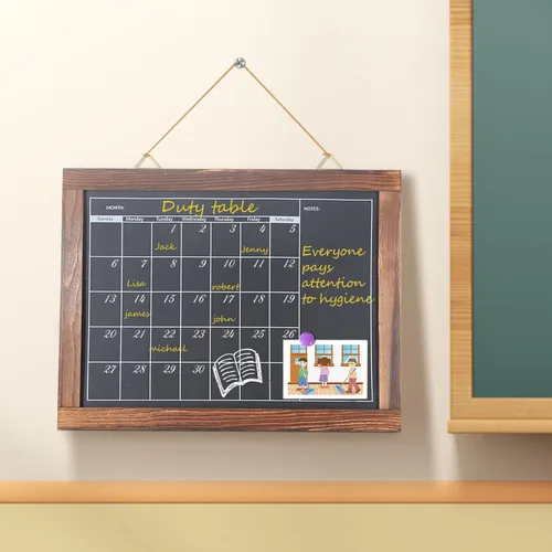 Vista 5 de KOOLDE Calendario de pizarra magnética, tablero de planificación mensual para pared de cocina, planificador reutilizable para calendario familiar