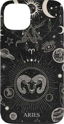 Vista 7 de Funda Aries para iPhone 16 con signo del zodiaco astrológico celestial
