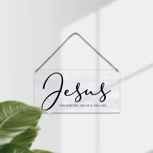 Vista 4 de Versículo bíblico para decoración de pared para el hogar, letrero de madera rústico para colgar en la pared, letrero religioso cristiano de madera