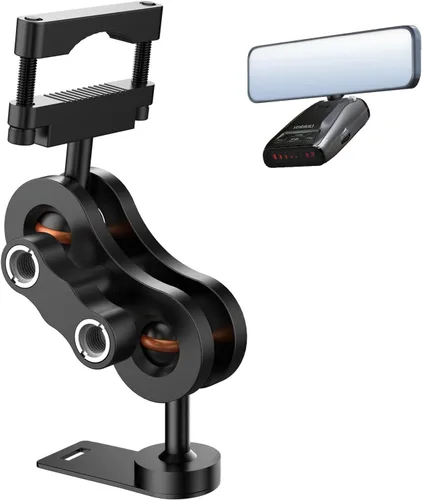 Vista 9 de Soporte para espejo retrovisor de radar, soporte de montaje en radar de espejo retrovisor de automóvil, camión, montaje de varilla de aluminio