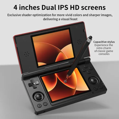Vista 5 de GiipGoop RG DS Handheld Game Consoles RG DS Retro Gaming Console Dual-screen Video Game Console 3+32GB Android 14 Portable Pocket Arcade 4000mAh