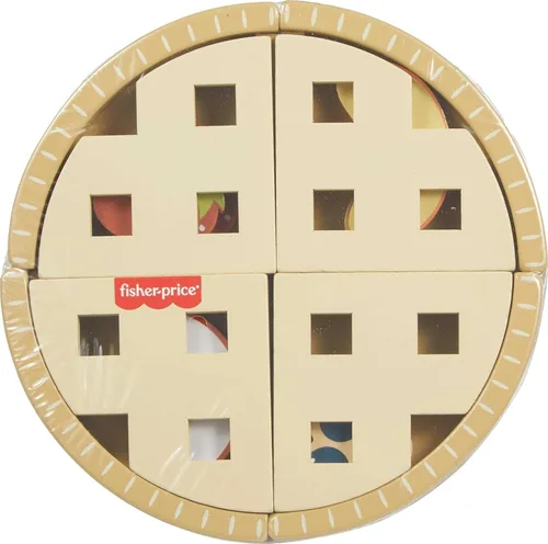 Vista 6 de Fisher-Price Juguete de Madera de Juego de Simulación Pastel de Frutas, Tiny Garden Conjunto de Rompecabezas de Comida de Madera de 16 Piezas
