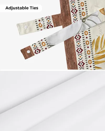 Vista 7 de Cortinas con cenefa de otoño para sala de estar, cenefas de calabaza para ventanas de cocina, cenefa de ventana con bolsillo para barra de Acción