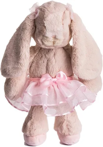 DILLY DUDU Muñeca de conejo de peluche de bailarina/ballet de 10 pulgadas (Rosa)